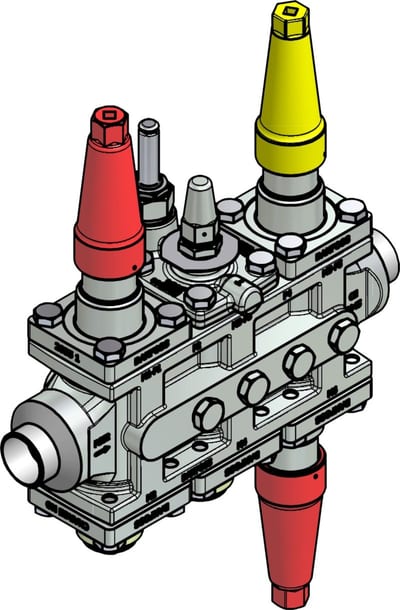 Danfoss ICF 25-6-3RA Flexline valve station, 32 mm, EN 10220 (code 027L4024)