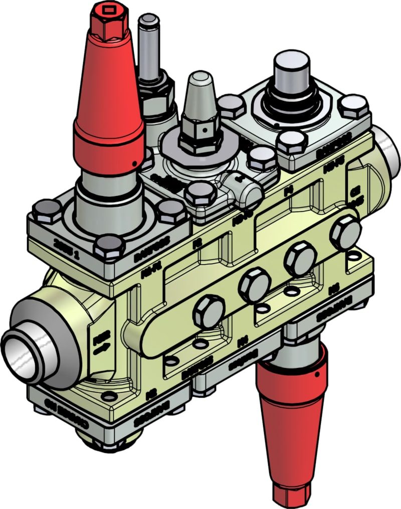 Danfoss ICF 25-6-5MA Flexline valve station, 32 mm, ASME B 36.10M Schedule 80 (code 027L4043)