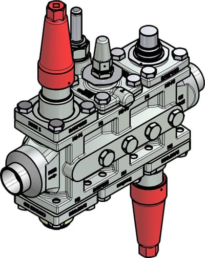 Danfoss ICF 25-6-5MB Flexline valve station, 32 mm, EN 10220