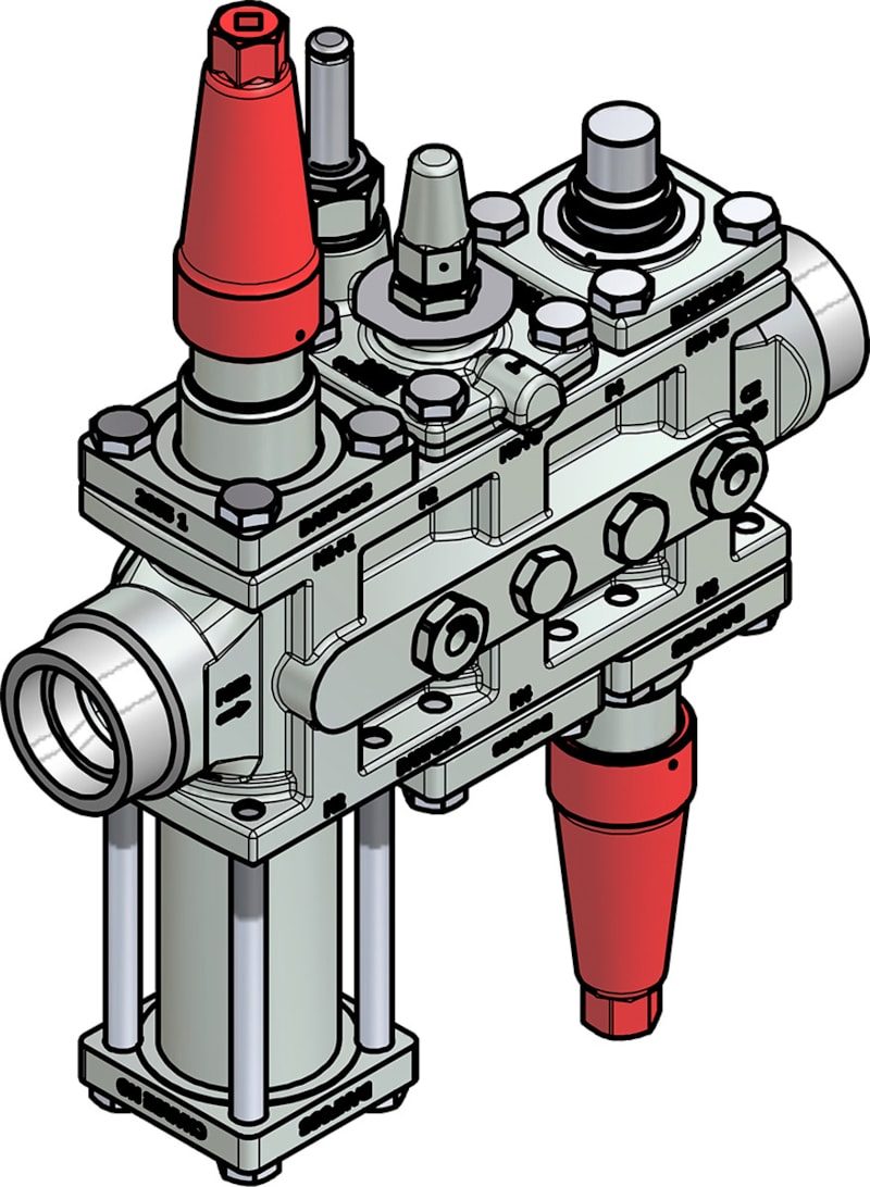 Danfoss ICF 25-6-5MB Flexline valve station, 40 mm, ASME B 16.11 (code 027L4053)