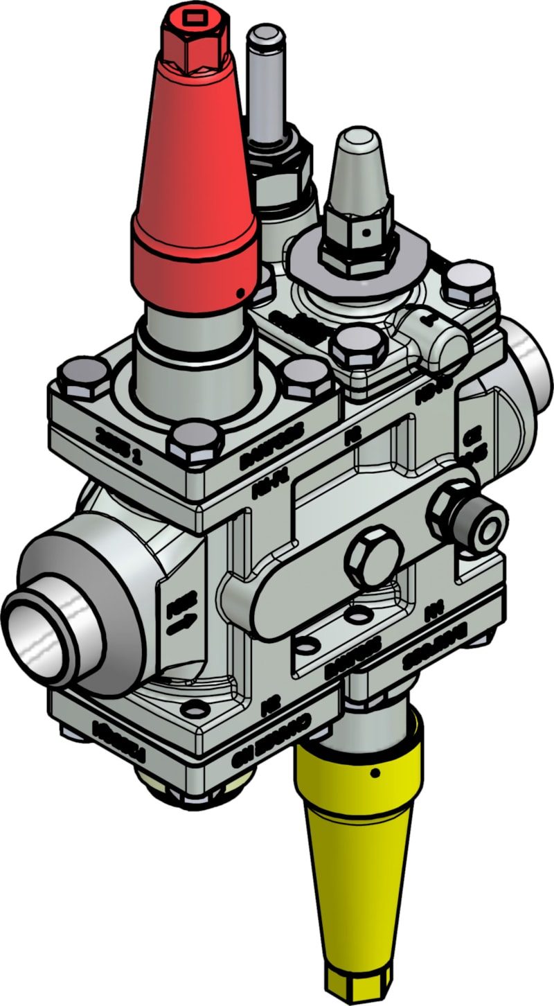 Danfoss ICF 25-4-10RA Flexline valve station, 32 mm, ASME B 36.10M Schedule 80 (code 027L4081)