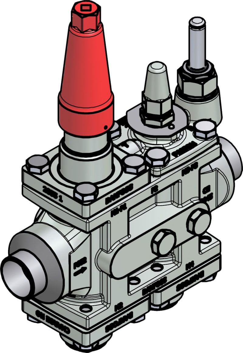 Danfoss ICF 25-4-11 Flexline valve station, 32 mm, EN 10220 (code 027L4094)