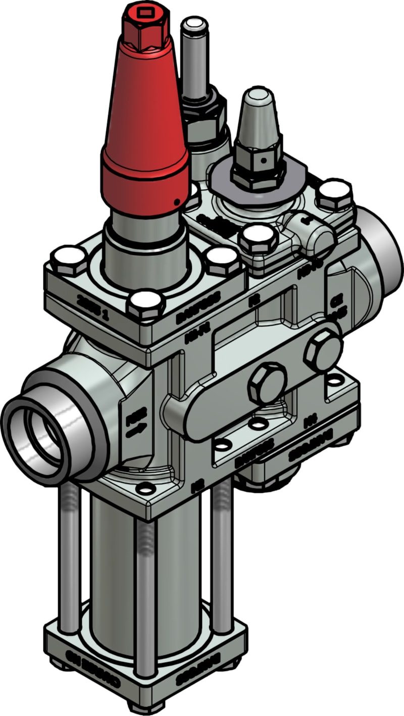 Danfoss ICF 25-4-11 Flexline valve station, 32 mm, ASME B 16.11 (code 027L4096)