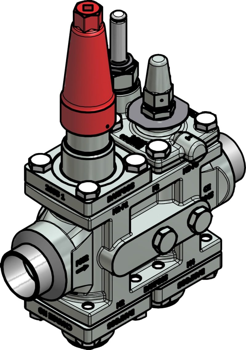 Danfoss ICF 25-4-11 Flexline valve station, 40 mm, EN 10220 (code 027L4099)
