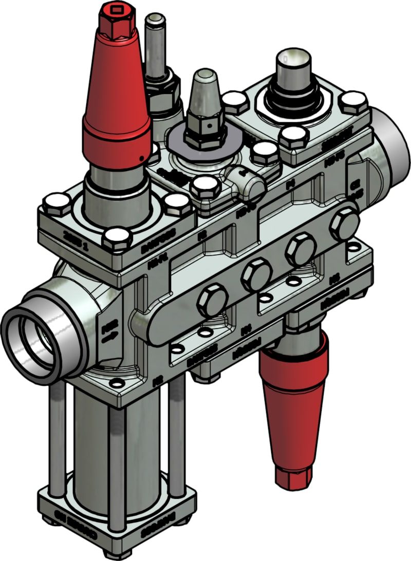 Danfoss ICF 25-6-5MA Flexline valve station, 40 mm, ASME B 16.11 (code 027L4132)