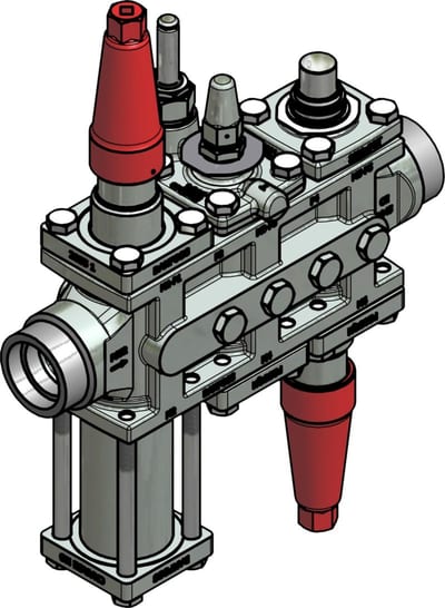 Danfoss ICF 25-6-5MA Flexline valve station, 40 mm, ASME B 16.11