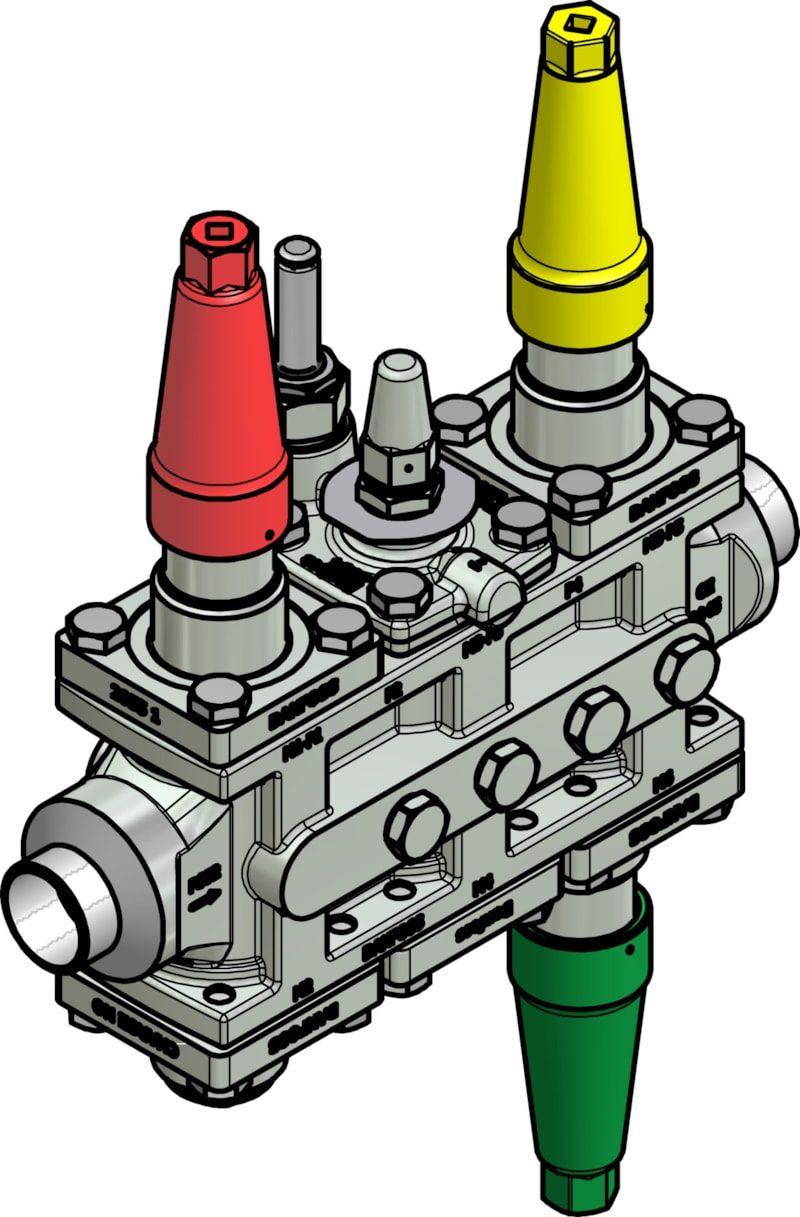 Danfoss ICF 25-6-2RA Flexline valve station, 32 mm, EN 10220 (code 027L4135)