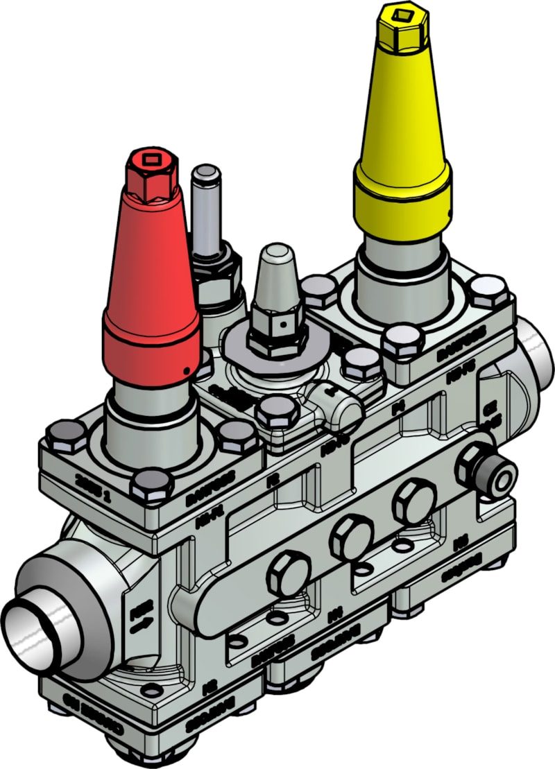 Danfoss ICF 25-6-90 Flexline valve station, 32 mm, EN 10220 (code 027L4143)