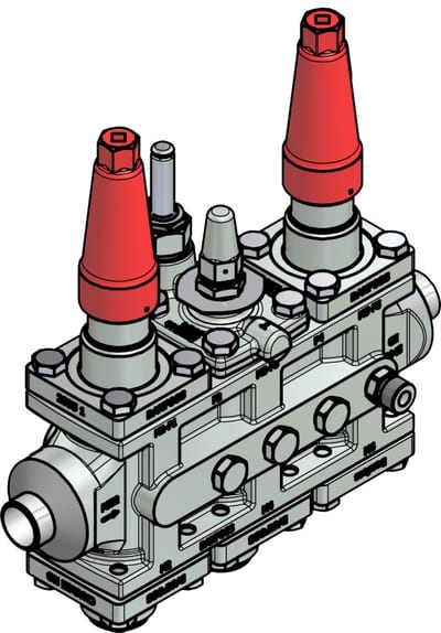 Danfoss ICF 25-6-90 Flexline valve station, 25 mm, EN 10220 (code 027L4151)