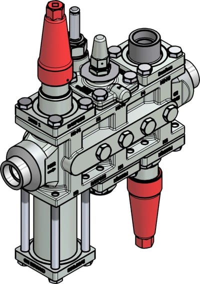 Danfoss ICF 25-6-90 Flexline valve station, 25 mm, ASME B 16.11 (code 027L4158)