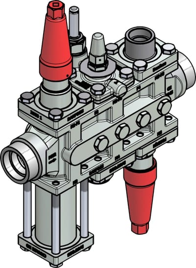 Danfoss ICF 25-6-90 Flexline valve station, 40 mm, ASME B 16.11