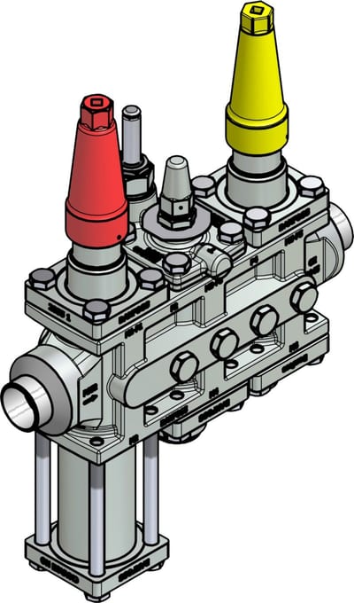 Danfoss ICF 25-6-90 Flexline valve station, 32 mm, EN 10220 (code 027L4160)