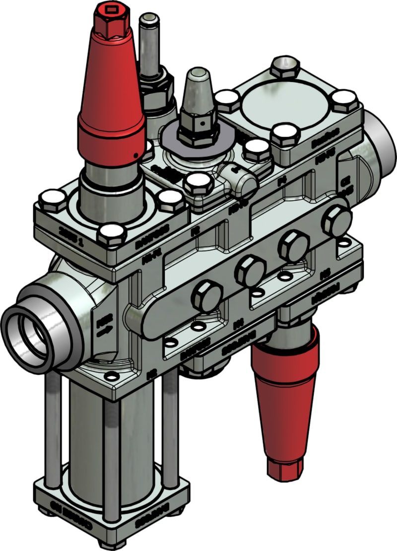 Danfoss ICF 25-6-90 Flexline valve station, 32 mm, ASME B 16.11 (code 027L4162)
