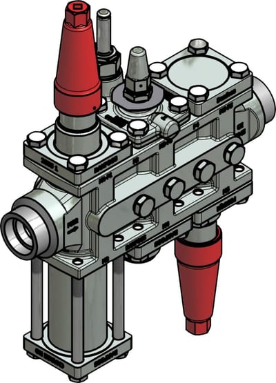 Danfoss ICF 25-6-90 Flexline valve station, 32 mm, ASME B 16.11 (code 027L4162)