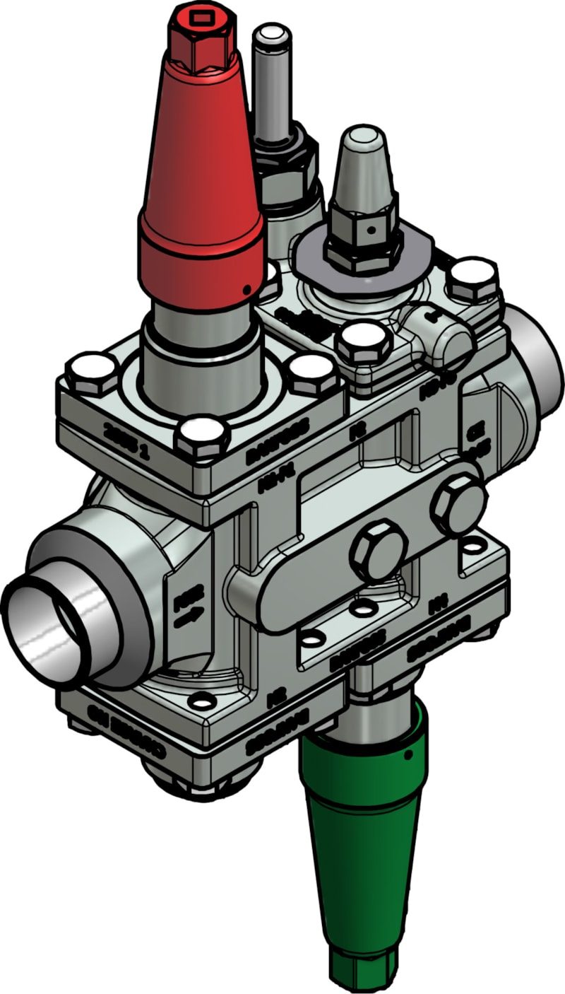 Danfoss ICF 25-4-18 Flexline valve station, 40 mm, EN 10220 (code 027L4165)