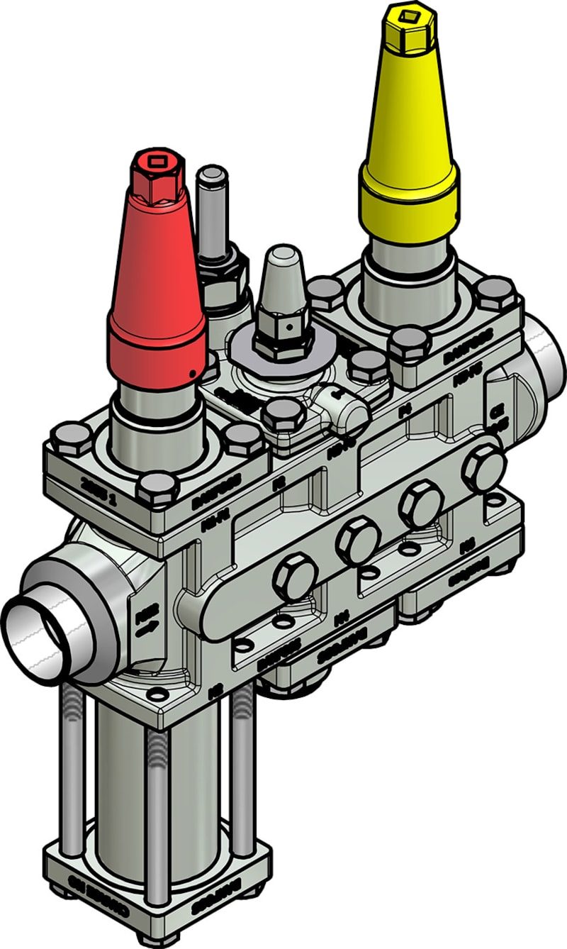 Danfoss ICF 25-6-90 Flexline valve station, 40 mm, EN 10220 (code 027L4166)