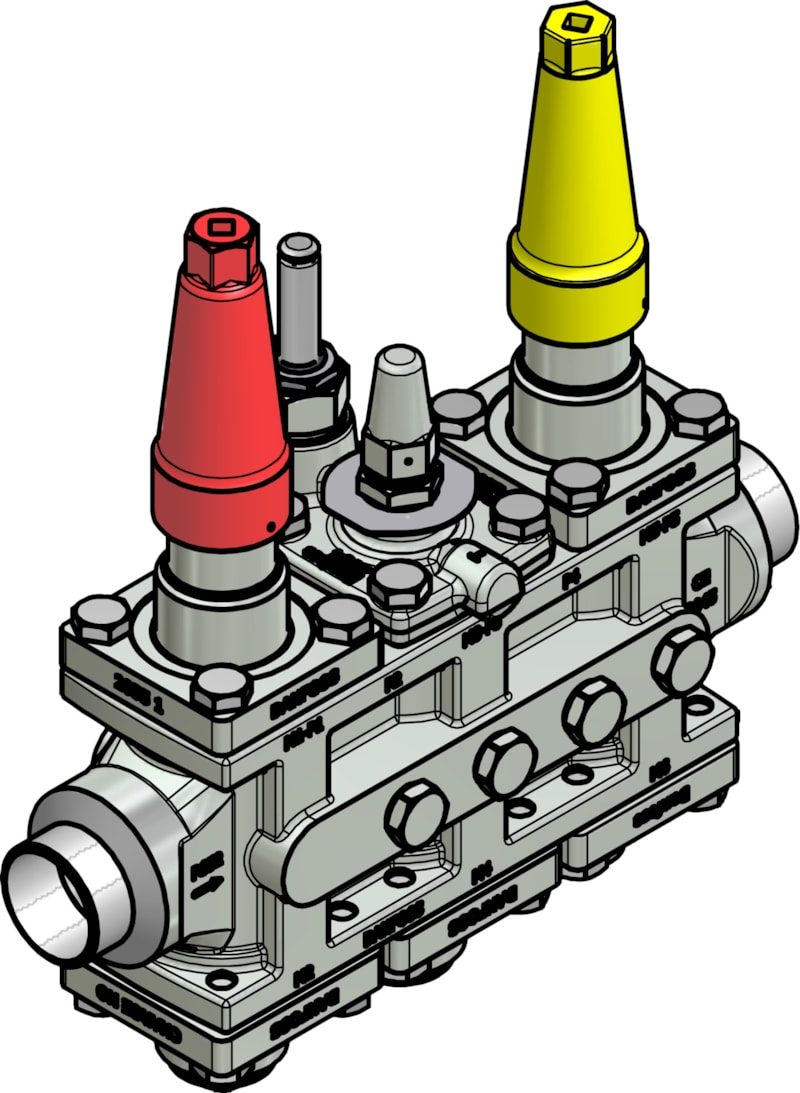 Danfoss ICF 25-6-90 Flexline valve station, 40 mm, EN 10220 (code 027L4167)