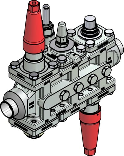 Danfoss ICF 25-6-5MA33 Flexline valve station, 32 mm, EN 10220