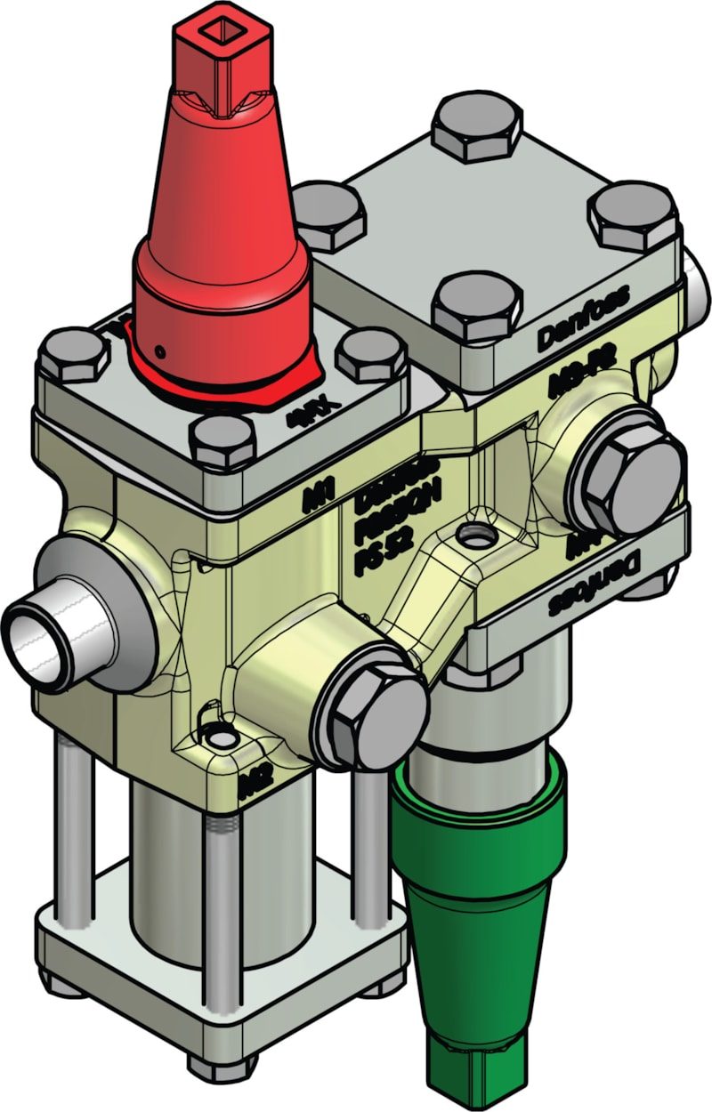 Danfoss ICF 15-4-90 Flexline valve station, 15 mm, EN 10220 (code 027L4581)