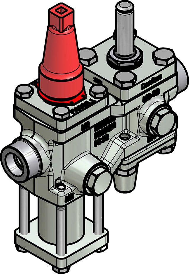 Danfoss ICF 15-4-8 Flexline valve station, 20 mm, ANSI B 16.11 (code 027L4611)