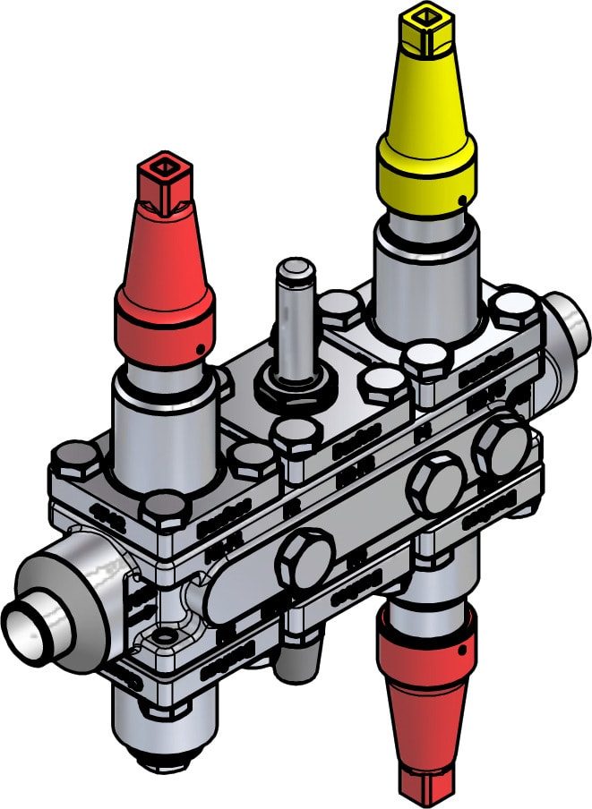 Danfoss ICF SS 20-6-1RA stainless steel valve station, 20 mm, EN 10220 (code 027L4700)