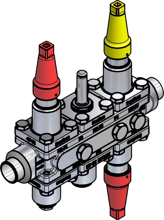 Danfoss ICF SS 20-6-3RA stainless steel valve station, 25 mm, EN 10220 (code 027L4703)