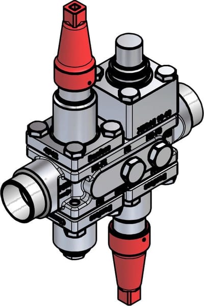 Danfoss ICF SS 20-4-14MC stainless steel valve station, 32 mm, EN 10220
