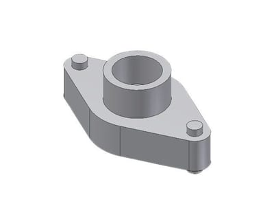 Danfoss weld flange set, DN32 (1 1/4 in), butt weld, EN 10220, steel, 2-Flange set