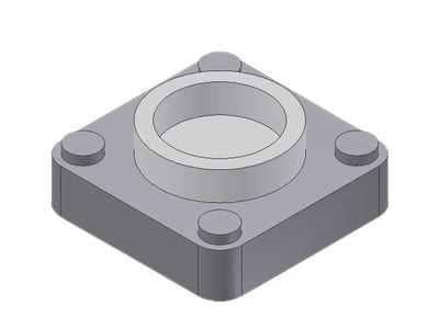 Danfoss weld flange set, DN32 (1 1/4 in), socket weld, ASME B16.11, steel, 2-Flange set (027N2003)