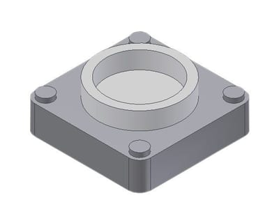 Danfoss weld flange set, DN50 (2 in), socket weld, ASME B16.11, steel, 2-Flange set