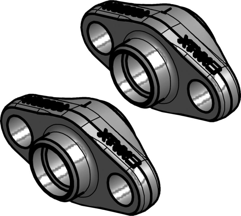 Danfoss weld flange set, DN15 (1/2 in), socket weld, ASME B16.11, steel, 2-Flange set (027N2011)