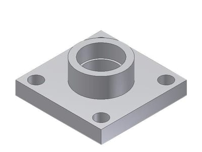 Danfoss weld flange set, DN25 (1 in), socket weld, ASME B16.11, steel, 2-Flange set (027N2013)