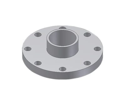 Danfoss weld flange set, DN65 (2 1/2 in), butt weld, ASME B36.10M Schedule 40, steel, 2-Flange set