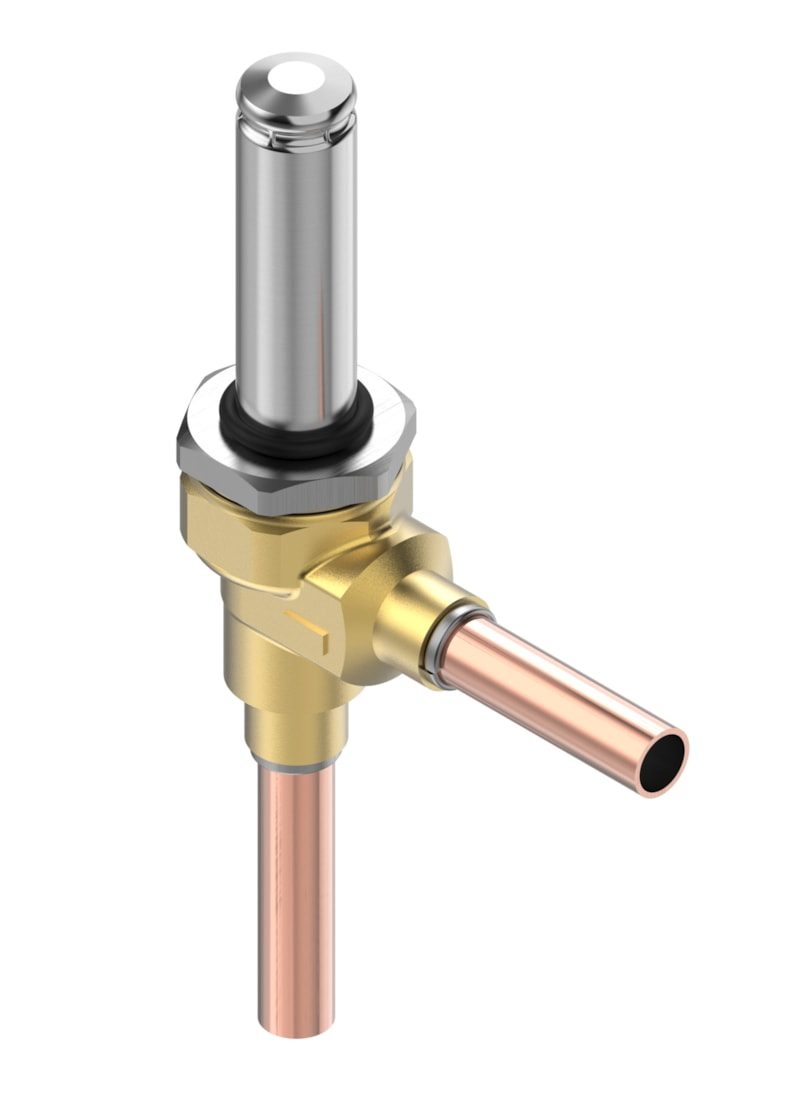 Danfoss EVRP 2 electric expansion valve, 5/8 in ODM solder, 35 bar, Kv 0.125 m³/h, pulsating liquid injection, NC (code 032F4026)