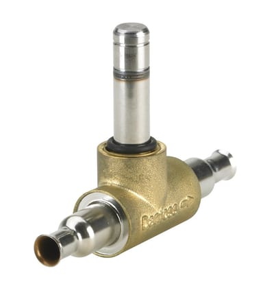 Danfoss EVU 3 solenoid valve, 3/8 in ODF solder, brass body, 70 bar, NC