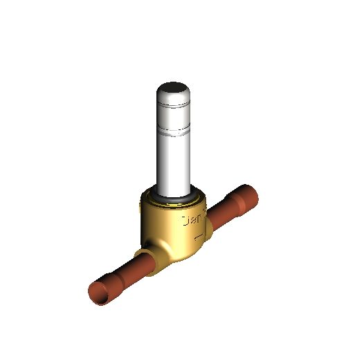 Danfoss EVG 2 solenoid valve, 1/4 in ODF solder, 45 bar, orifice 2.3 mm, NC (code 032F6600)
