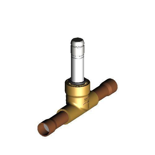 Danfoss EVG 3 solenoid valve, 3/8 in ODF solder, 45 bar, Kv 0.3 m³/h, NC (code 032F6602)