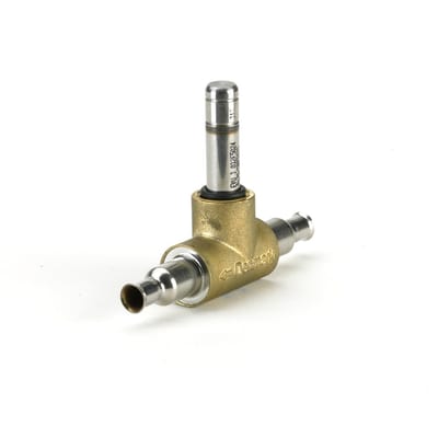 Danfoss EVU 1 solenoid valve, 1/4 in ODF solder, brass body, 70 bar, Kv 0.1 m³/h, NC