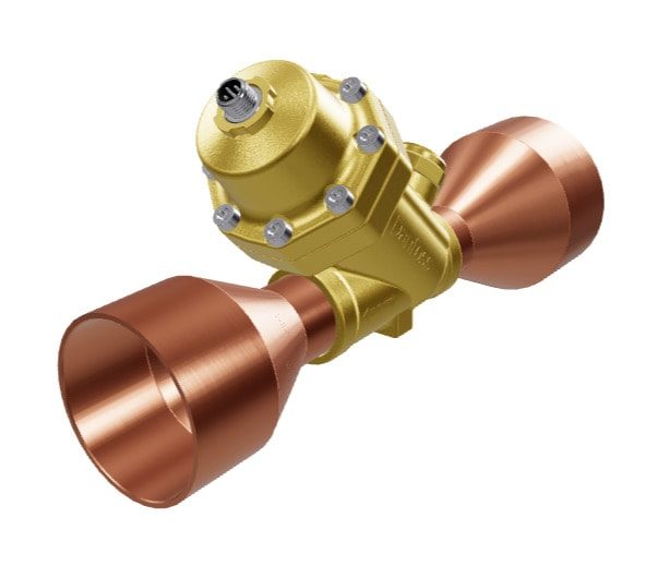 Danfoss ETS 500L Colibri electric expansion valve, 2 5/8 in×3 1/8 in ODF solder reducing, stepper, Kv 27.1 m³/h, 37 bar MWP (034G3661)