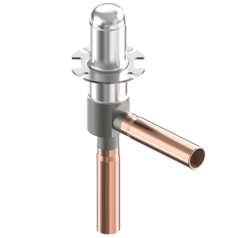 Danfoss ETS 5T18L electric expansion valve, R744 CO2, 5/16 in (7.94 mm) ODM solder, stepper, 140 bar MWP (034G6807)