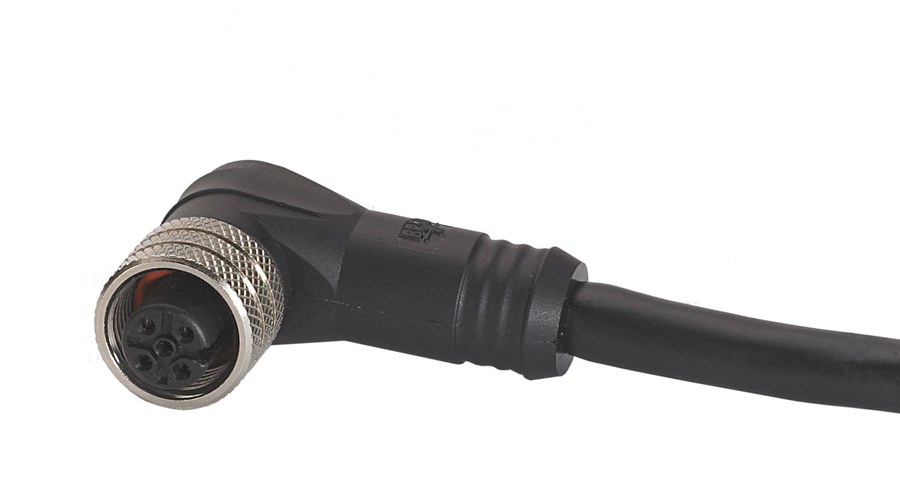 Danfoss electric valve connection cable, M12 female angled, 2 m (code 034G7073)