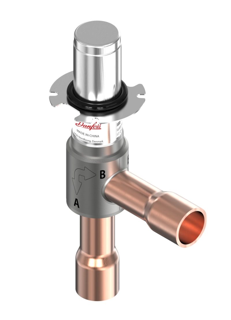 Danfoss ETS 8M40S electric expansion valve, 5/8 in ODM solder, orifice 4 mm, S-shape flow, copper, 49 bar MWP (034G8803)