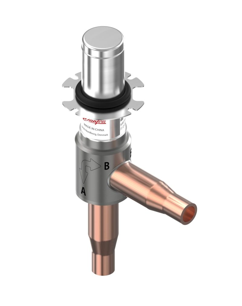 Danfoss ETS 8M45L electric expansion valve, 3/8 in ODM solder, orifice 4.5 mm, Linear flow, copper, 49 bar MWP (034G8804)