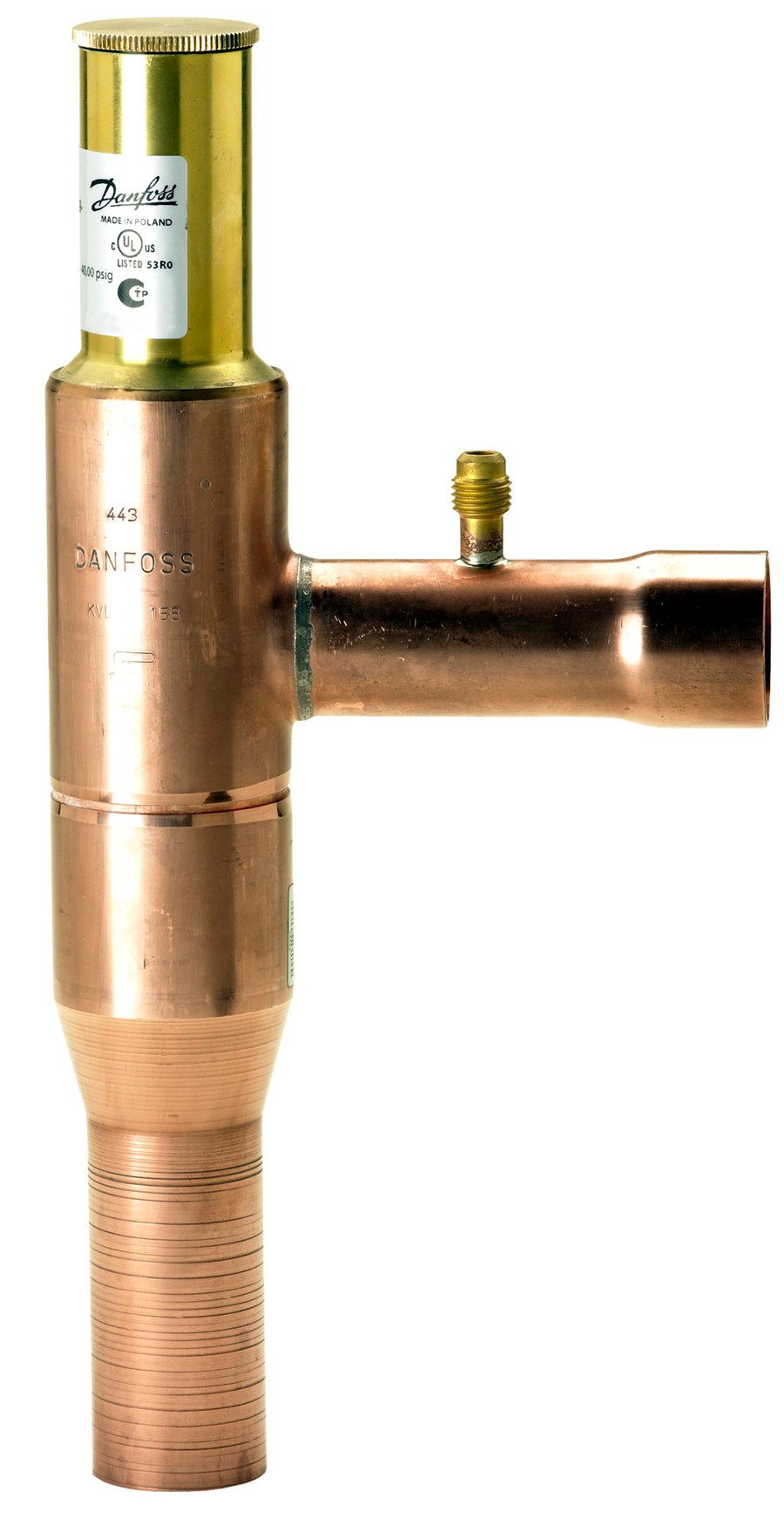 Danfoss KVL 28 crankcase pressure regulator — 1 1/8 in ODF solder solder, 0.2 – 6 bar, code