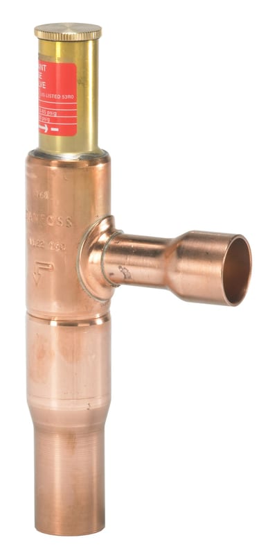 Danfoss KVL 22 crankcase pressure regulator — 22 mm (7/8 in) ODF solder solder, 0.2 – 6 bar, code 034L0058