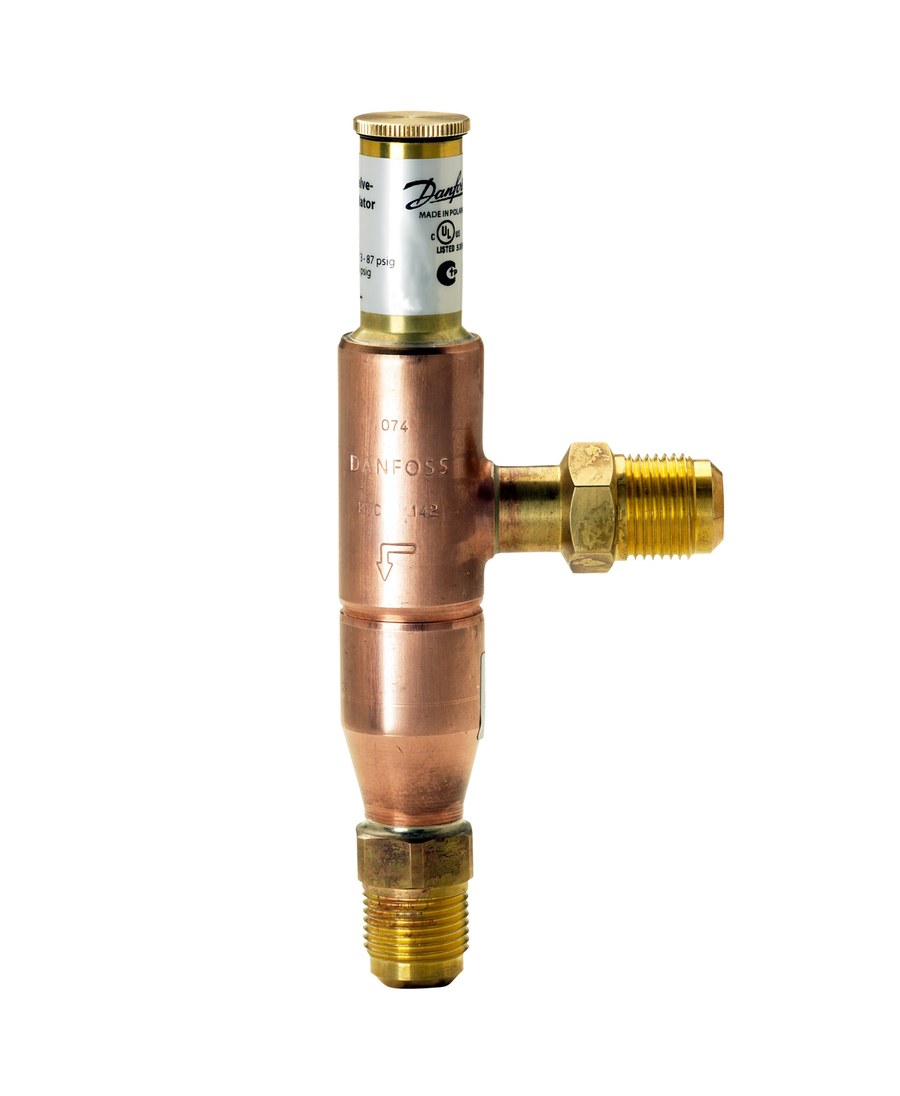 Danfoss KVC 12 hot gas bypass controller — 12 mm (1/2 in) flare, 0.2 – 6 bar, code