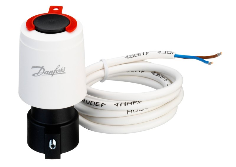 Danfoss TWA-A electrothermal actuator, 230 V AC, normally closed (088H3112)