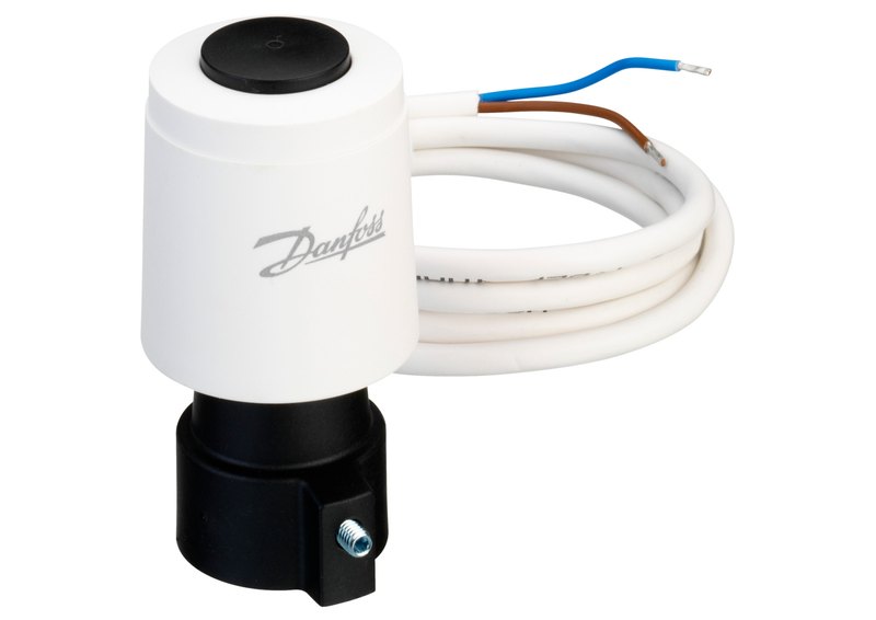 Danfoss TWA-A electrothermal actuator, 230 V AC, normally open (088H3113)