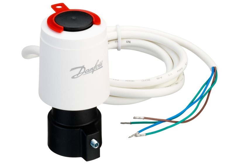 Danfoss TWA-A electrothermal actuator, 24 V AC, NC with end-switch (088H3114)