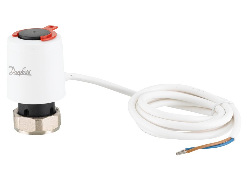 Danfoss TWA-D electrothermal actuator, 230 V AC, normally open, 1.2 m cable (088H3153)
